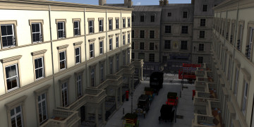 Картинка 3д+графика реализм+ realism дома улица