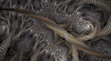 Картинка 3д+графика фракталы+ fractal цвета фон узор