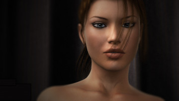 Картинка 3д+графика портрет+ portraits девушка взгляд фон лицо