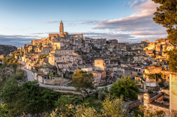 Картинка matera +italy города -+панорамы поселок дорога холм