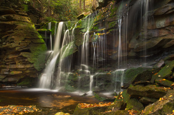 Картинка природа водопады река лес водопад