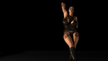 Картинка 3д+графика люди+ people девушка взгляд фон тату