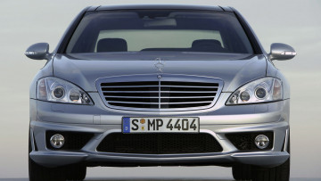 Картинка автомобили mercedes-benz amg s65 мерседес серебристый