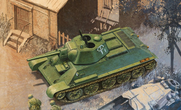 Картинка рисованное армия танк