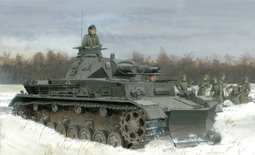 Картинка рисованное армия танк солдаты