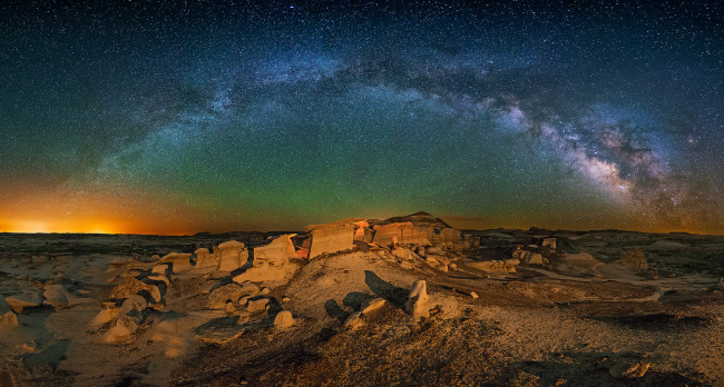 Обои картинки фото космос, галактики, туманности, млечный, путь, вечер