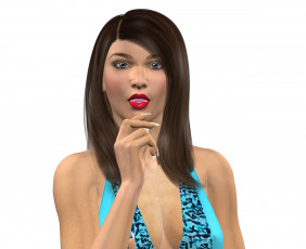 Картинка 3д+графика люди+ people фон взгляд девушка