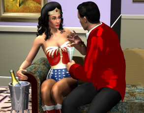 Картинка 3д+графика фантазия+ fantasy фон взгляд девушка