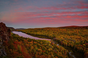 Картинка природа пейзажи лес осень пейзаж река