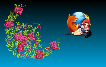 Картинка компьютеры mozilla+firefox фон логотип