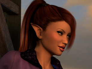 Картинка 3д+графика эльфы+ elves эльфийка фон взгляд