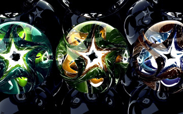 Картинка 3д+графика шары+ balls цвета звезды шары