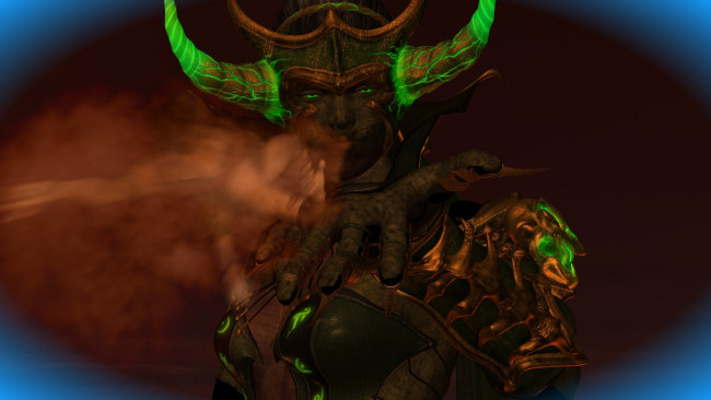 Обои картинки фото 3д графика, существа , creatures, демон, фон