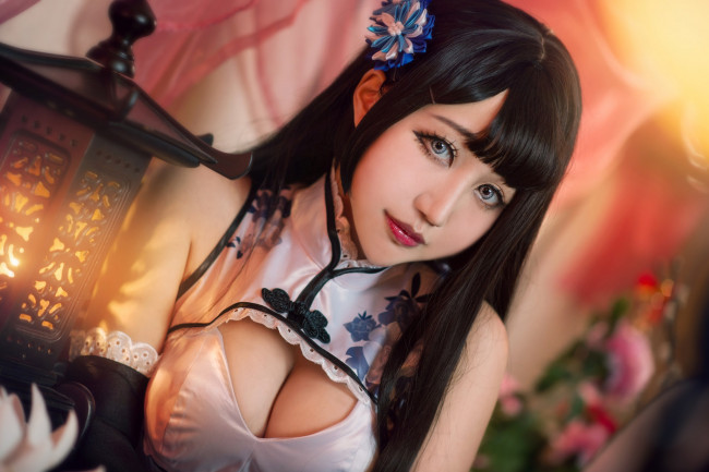 Обои картинки фото девушки, -unsort , азиатки, ресницы, взгляд, лицо, глаза, грудь, свет, девушка