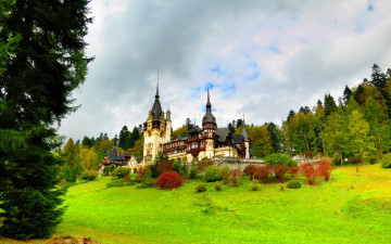 Картинка peles+castle prahova+county romania города замок+пелеш+ румыния peles castle prahova county