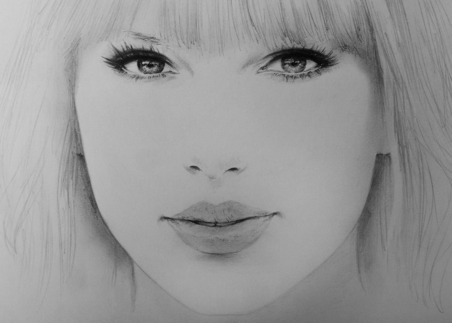 Обои картинки фото taylor swift, рисованное, живопись, девушка, фон, взгляд, портрет