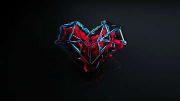 Картинка 3д+графика романтика+ romantics сердечко
