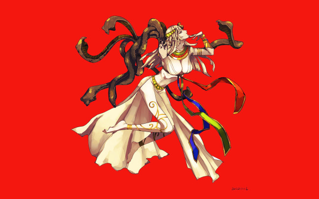 Обои картинки фото видео игры, shin megami tensei v, клеопатра, девушка, змеи