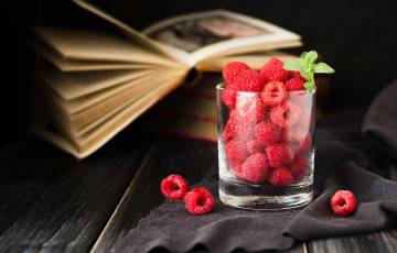 обоя еда, малина, натюрморт