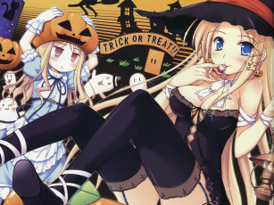 Картинка аниме halloween magic