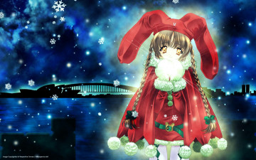 Картинка аниме merry chrismas winter