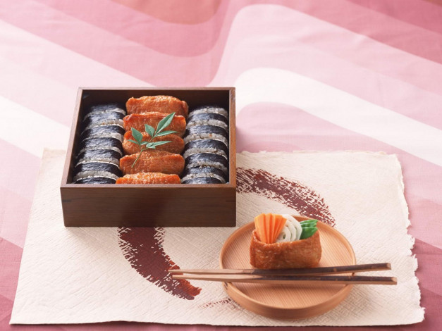 Обои картинки фото еда, рыба, морепродукты, суши, роллы