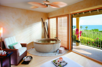 Картинка интерьер ванная туалетная комнаты свеча стол