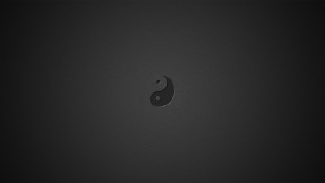 Картинка 3д графика yin yang инь Янь фон тёмный