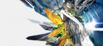 Картинка by kazune аниме *unknown другое девушка платье цветы стекло