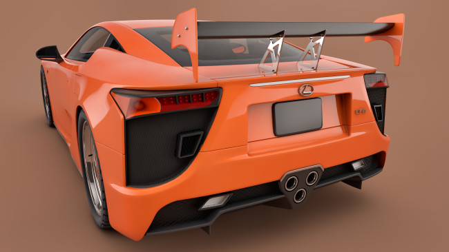 Обои картинки фото автомобили, 3д, lexus, lfa, 2010