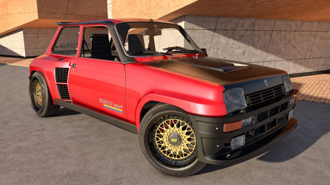 Обои картинки фото автомобили, 3д, turbo, renault, 5, 1980