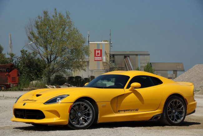 Обои картинки фото 2013 srt viper , geiger cars, автомобили, dodge, додже, желтый, тюнинг, geiger, cars, viper