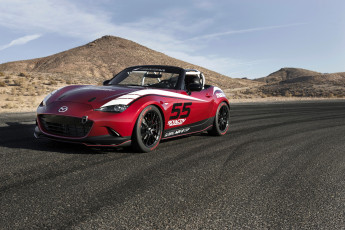 обоя 2016 mazda mx-5 cup racecar, автомобили, mazda, спорт, тюнинг, красная