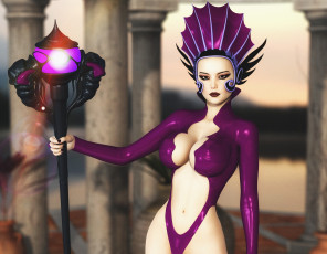 Картинка 3д+графика фантазия+ fantasy девушка взгляд фон