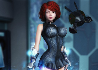 Картинка 3д+графика фантазия+ fantasy девушка взгляд фон