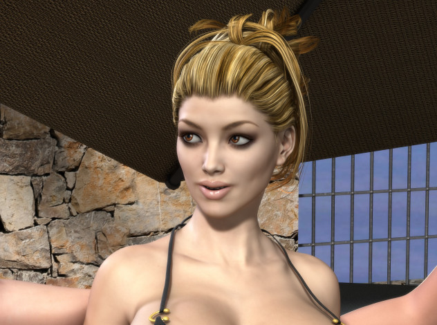 Обои картинки фото 3д графика, портрет , portraits, девушка, взгляд, фон