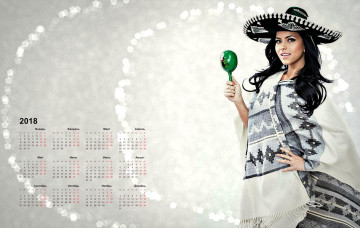 Картинка календари девушки сомбреро 2018 взгляд