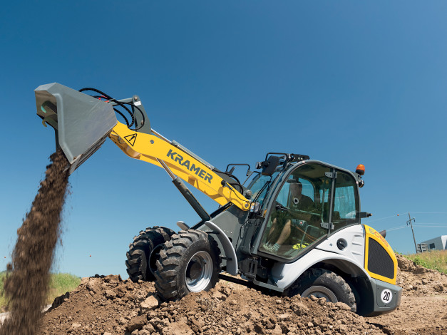 Обои картинки фото техника, фронтальные погрузчики, kramer