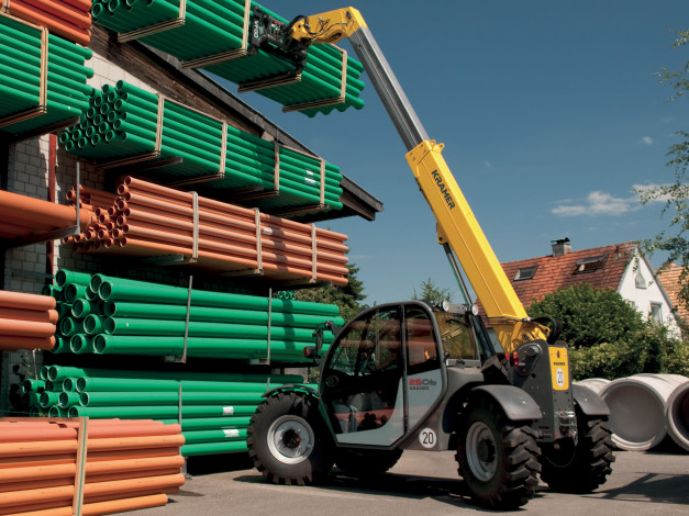 Обои картинки фото техника, фронтальные погрузчики, kramer