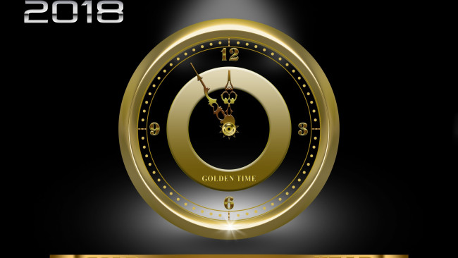 Обои картинки фото праздничные, 3д графика , новый год, цифры, время, часы