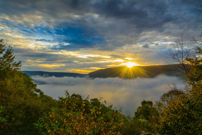 Обои картинки фото природа, восходы, закаты, простор