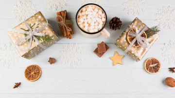 Картинка праздничные -+разное+ новый+год подарки шоколад какао