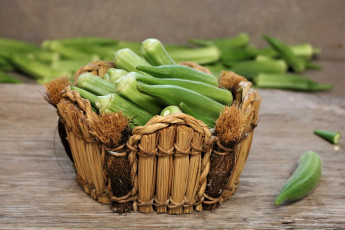 Картинка еда окра бамия стручки