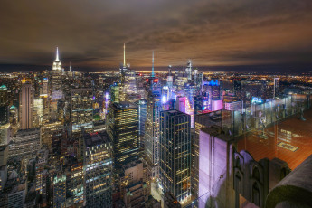 Картинка города -+огни+ночного+города простор