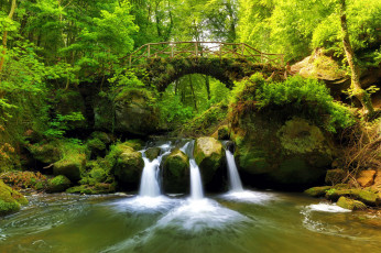 Картинка природа водопады водопад поток вода