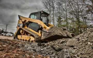 Картинка caterpillar+299d2 техника тракторы+на+гусенецах экскаваторы специальное оборудование сaterpillar 299d2 cat строительные машины hdr 4k