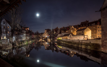 обоя nuremberg, bavaria, germany, города, - огни ночного города