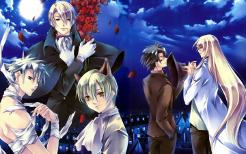 Картинка видео+игры absolute+obedience цветы город персонажи парни