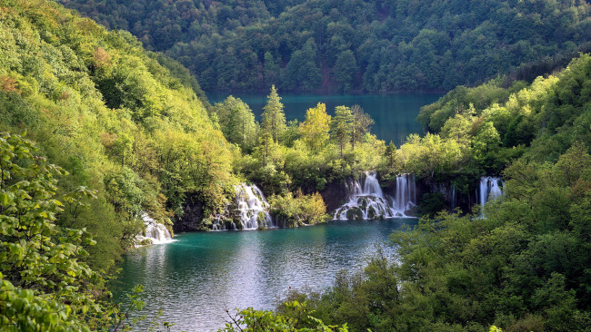 Обои картинки фото природа, водопады, поток, водопад, вода