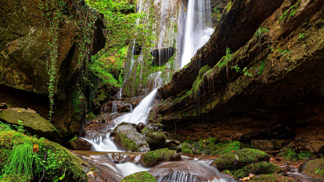 Обои картинки фото природа, водопады, вода, водопад, поток